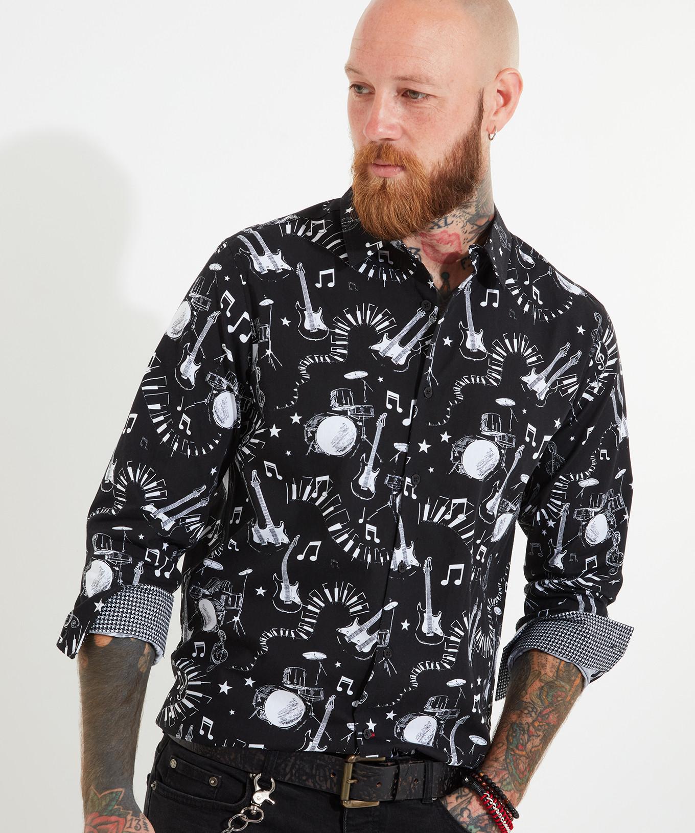 Joe Browns  Monochromes Shirt mit Musikdruck 