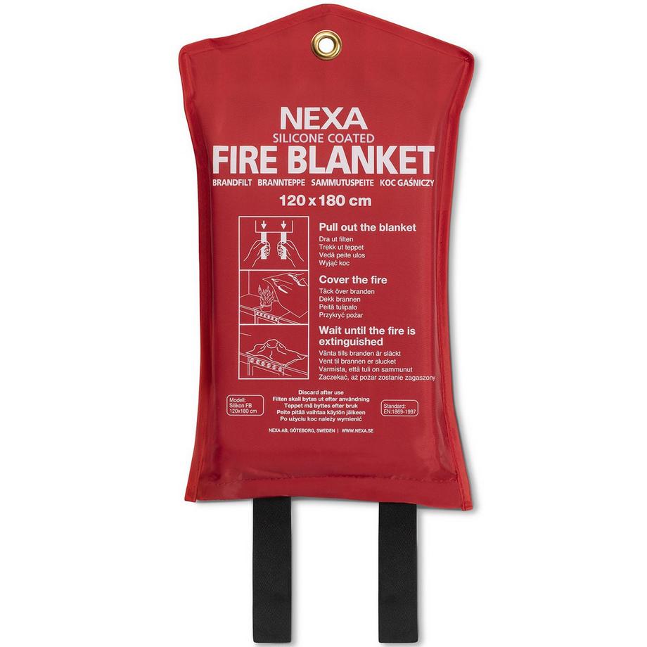 FB-180 RM Coperta antincendio Silicone Rosso 120x180 cm
