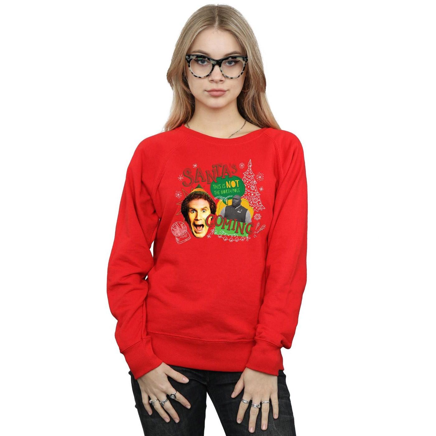 Elf Santa's Coming Slim Fit Sweatshirt  