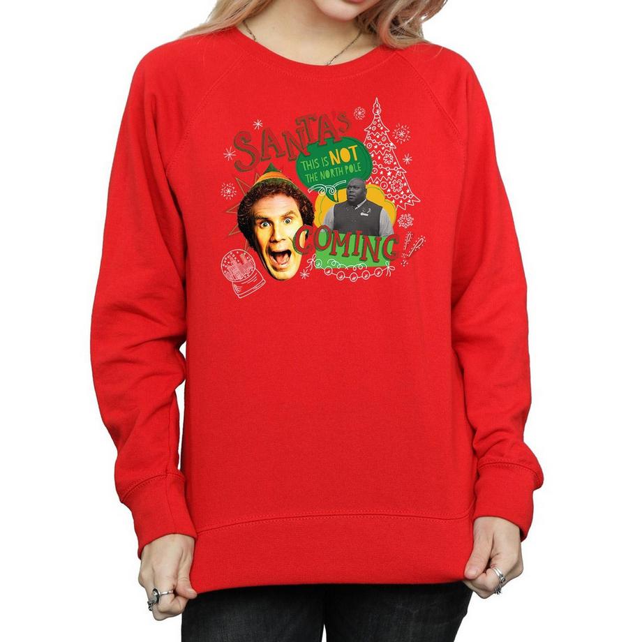 Elf Santa's Coming Slim Fit Sweatshirt  