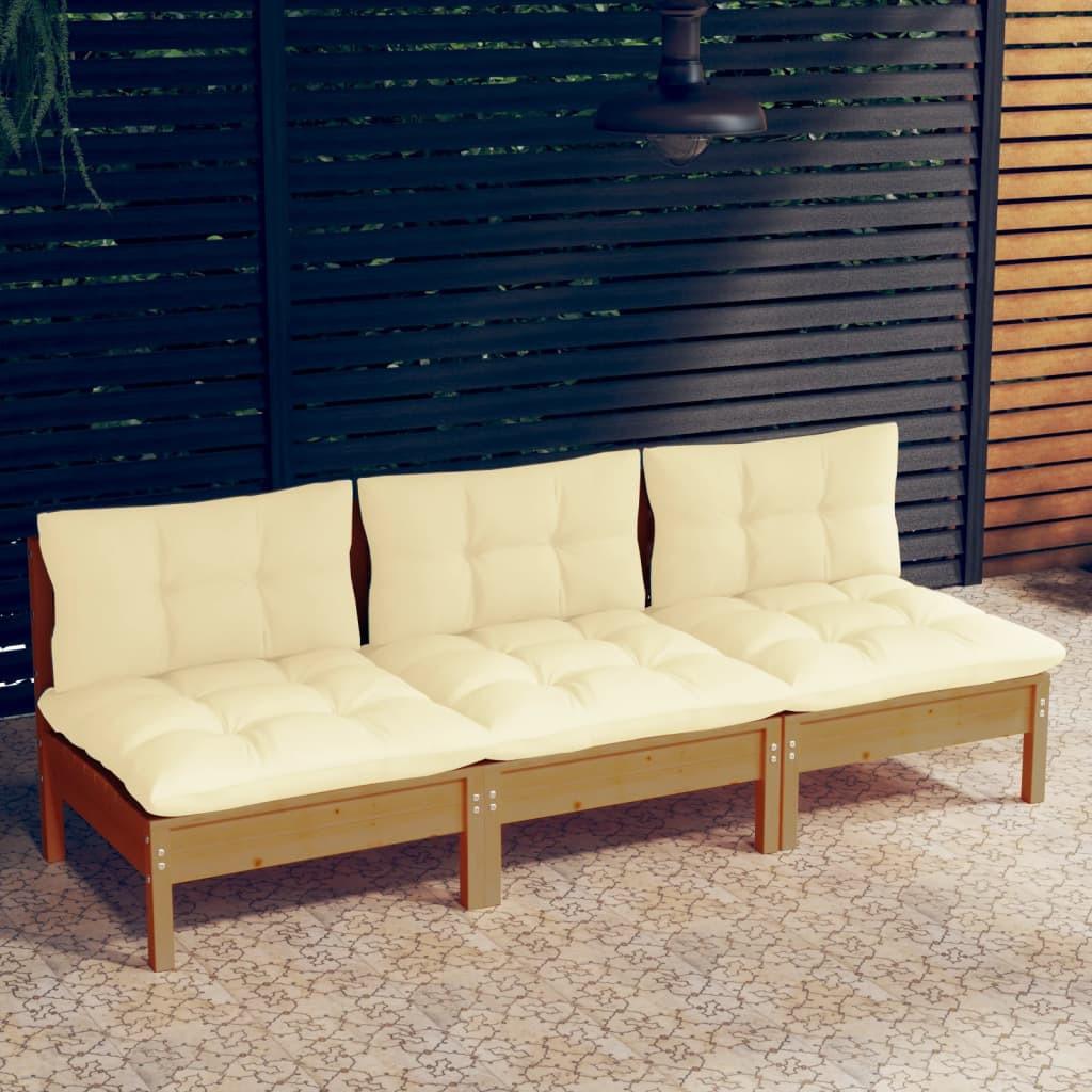 VidaXL 3-sitzer-gartensofa kiefernholz  