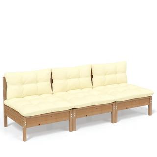 VidaXL 3-sitzer-gartensofa kiefernholz  