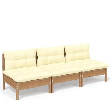 VidaXL 3-sitzer-gartensofa kiefernholz  