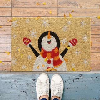 B2X Fußmatte Kokosfaser Schneemann  