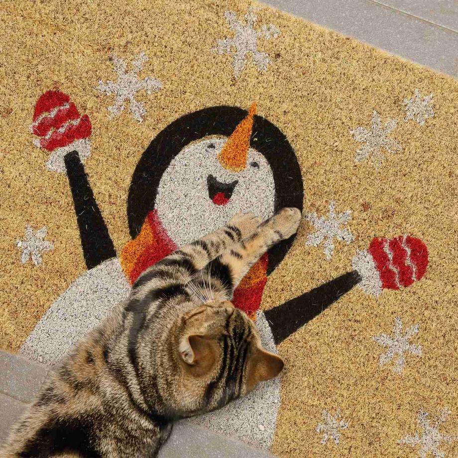 B2X Pupazzo di neve in fibra di cocco zerbino  