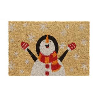 B2X Fußmatte Kokosfaser Schneemann  