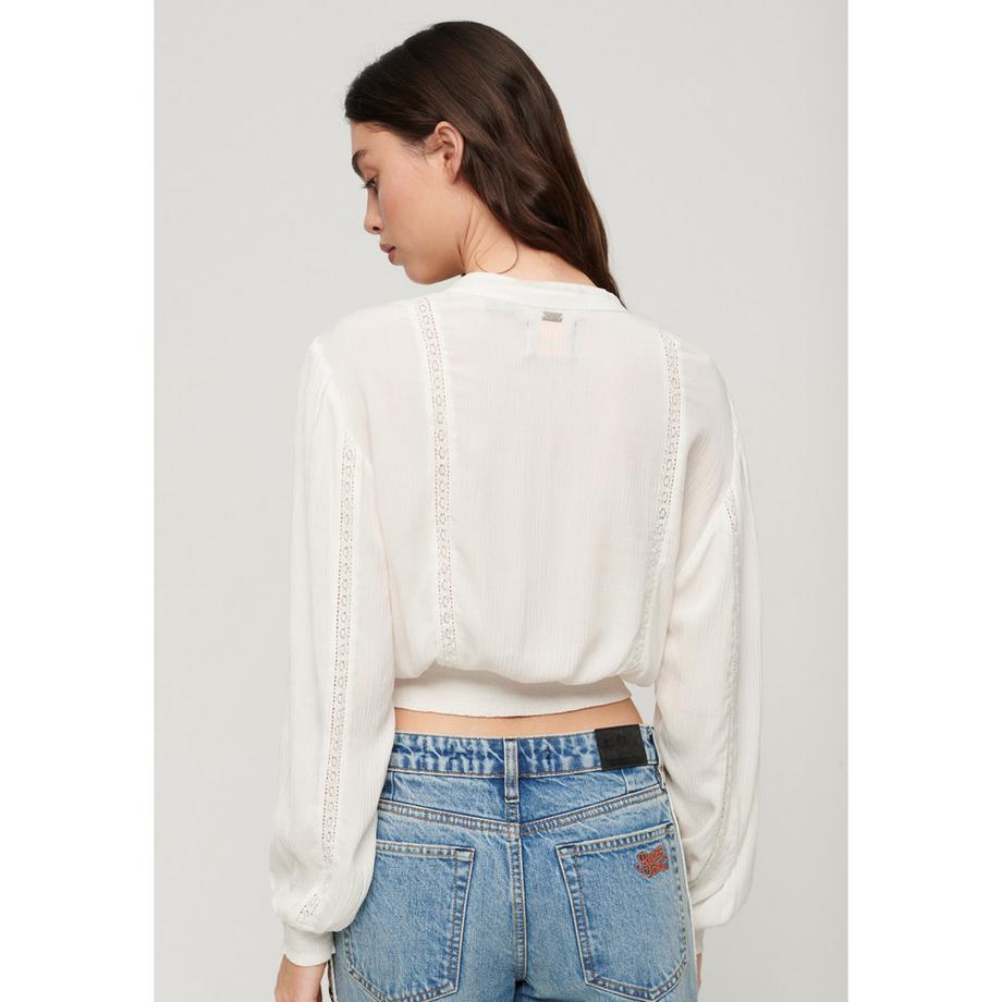 Superdry Blouse Manches Longues Smockée  