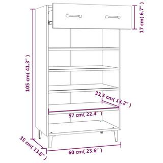 VidaXL Armoire à chaussures bois d'ingénierie  