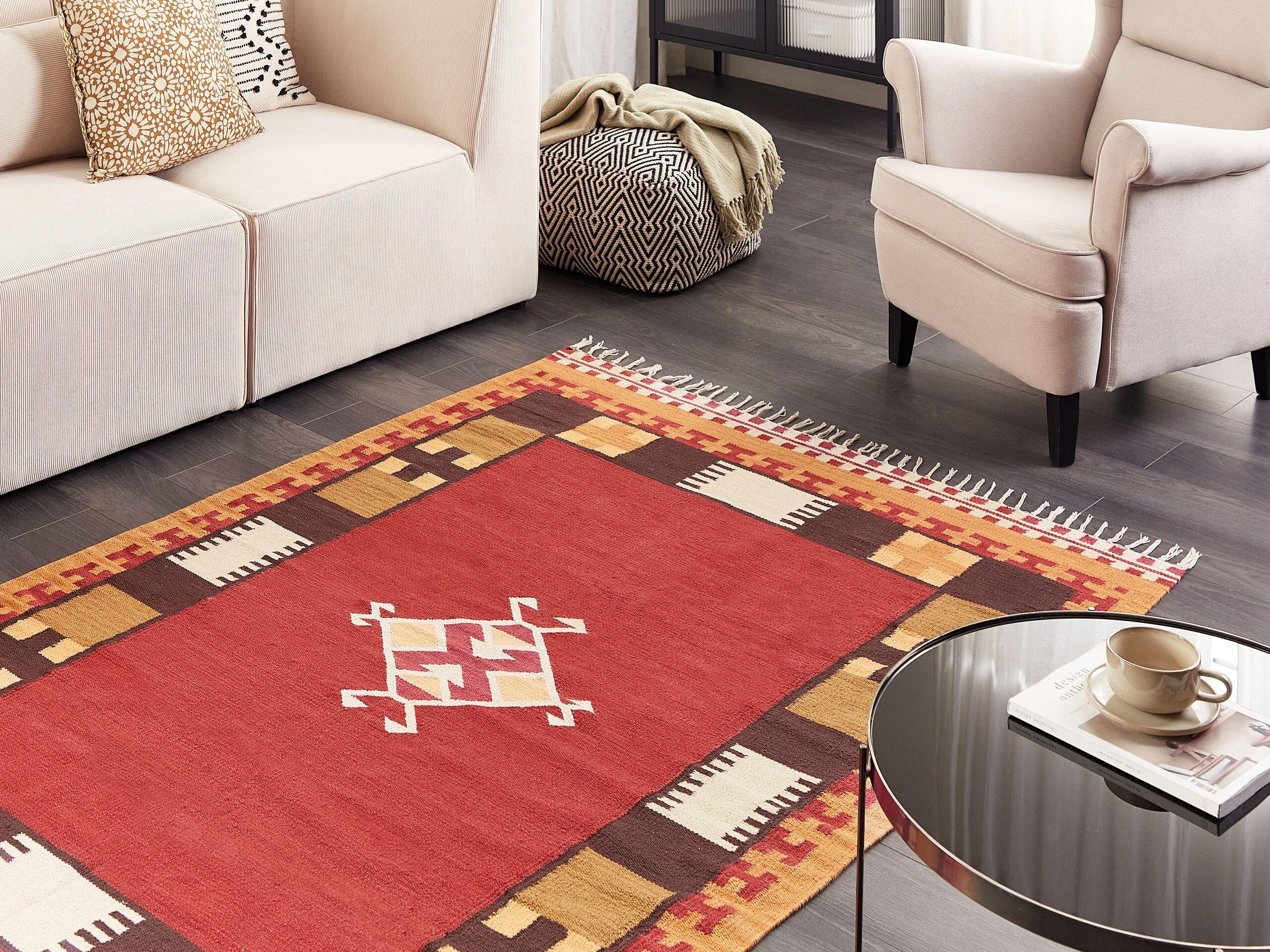 Beliani Tapis en Coton Traditionnel PARAKAR  