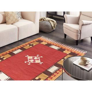 Beliani Tapis en Coton Traditionnel PARAKAR  