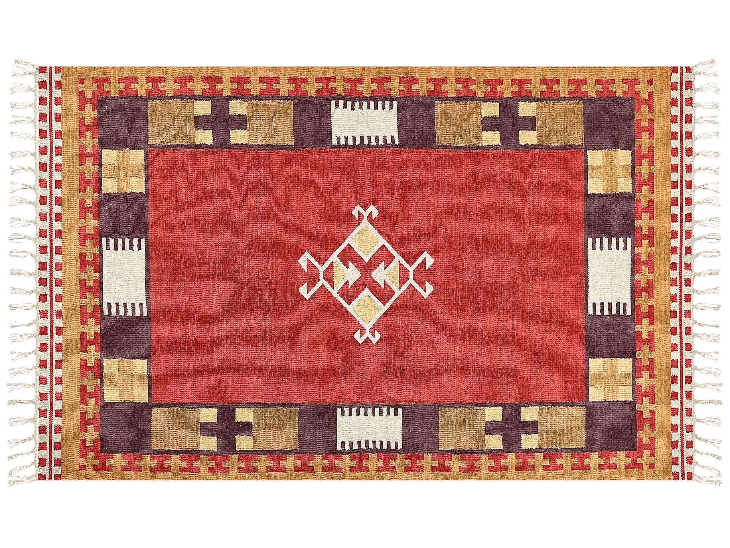 Beliani Tapis en Coton Traditionnel PARAKAR  