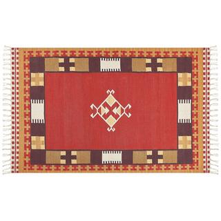 Beliani Tapis en Coton Traditionnel PARAKAR  