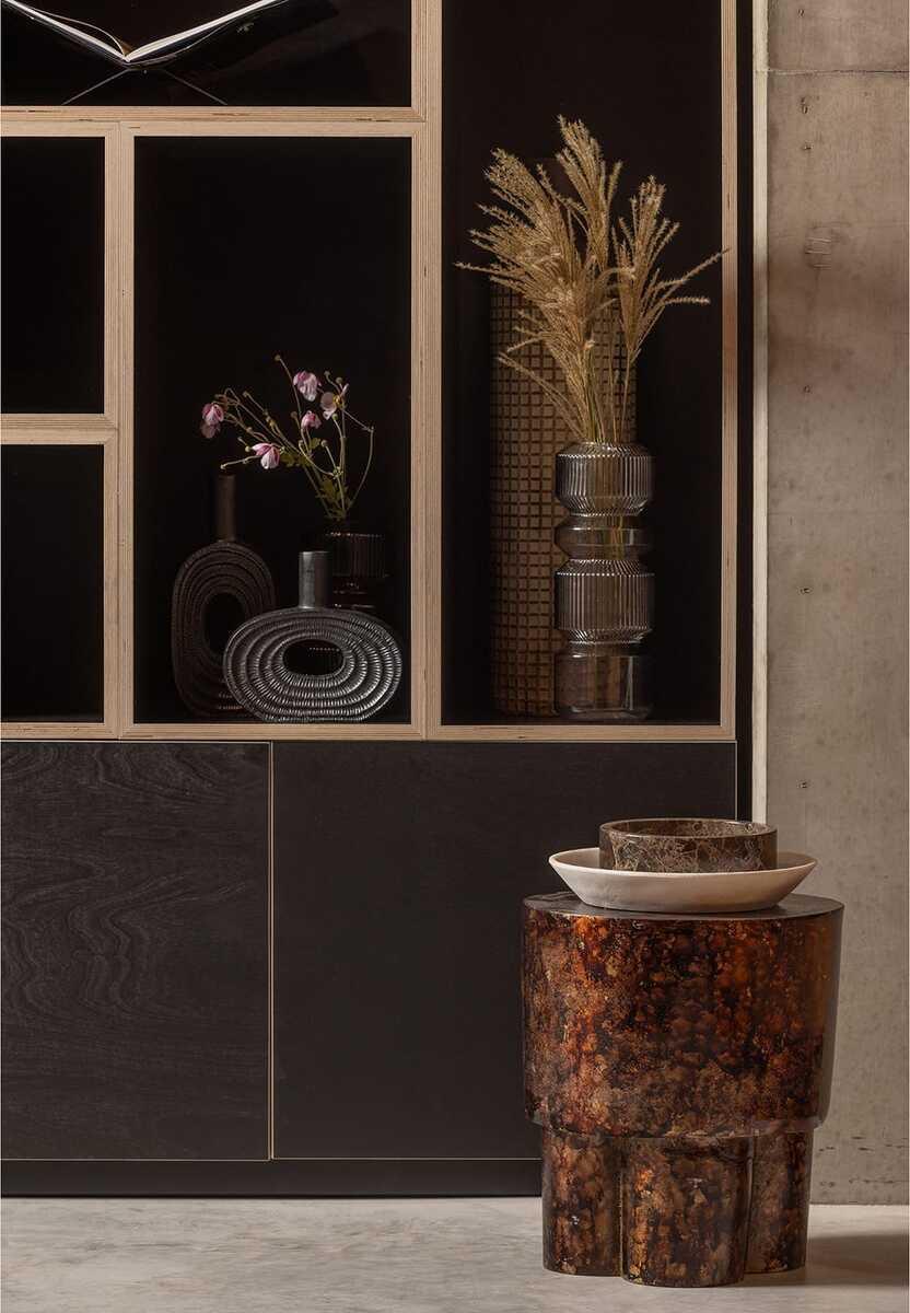 mutoni Vase Alvin haut noir  