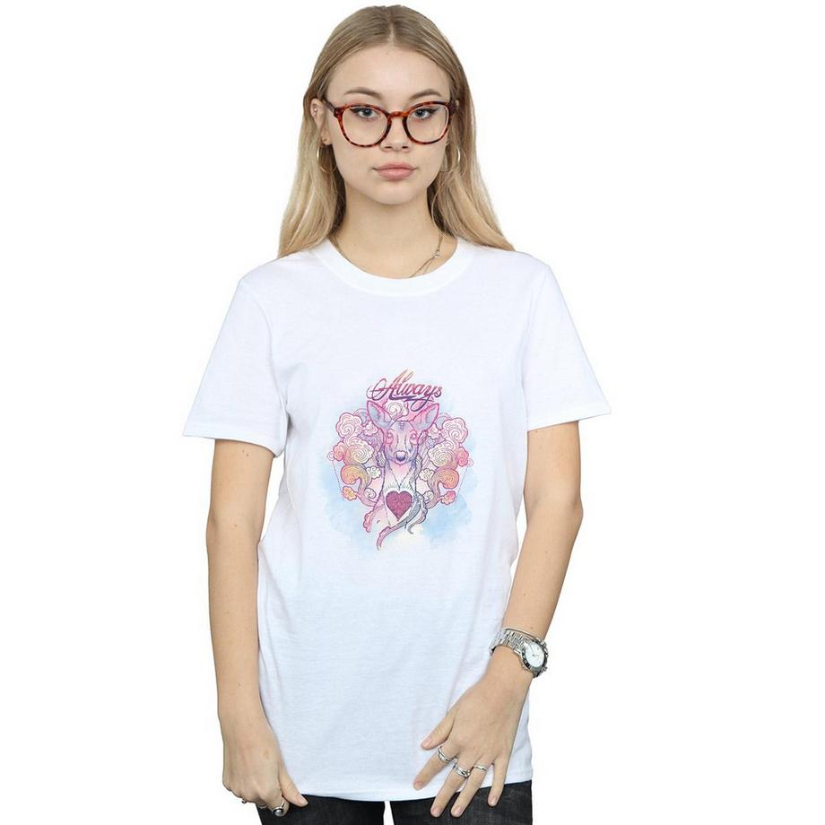 Harry Potter Always Stampa T-Shirt Vestibilità Boyfriend  