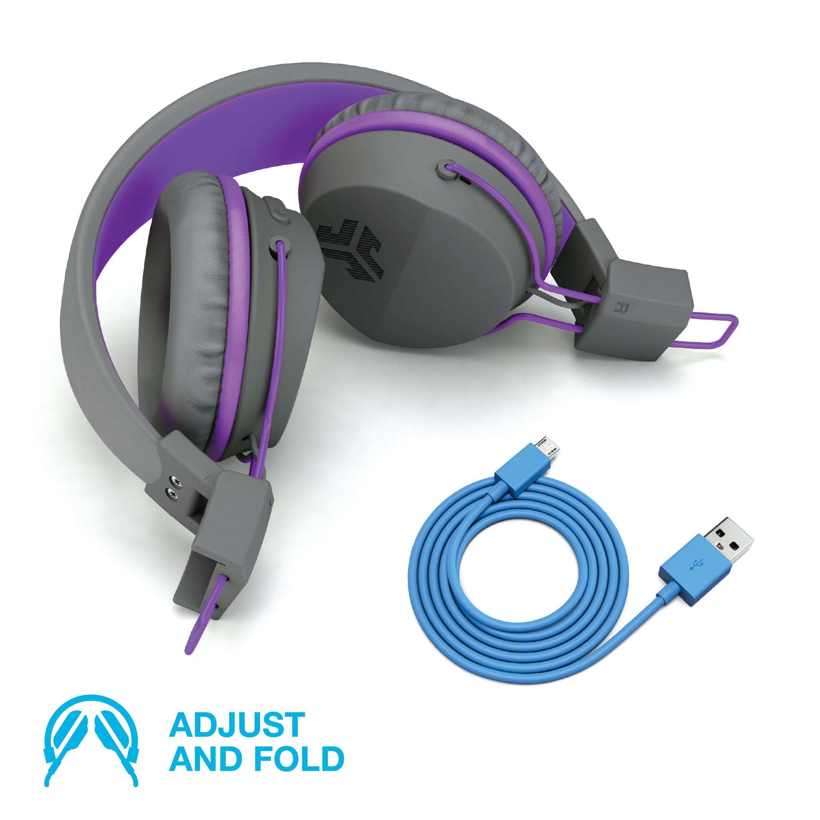 Jlab  JLab IEUHBSTUDIORGRYPRPL4 Kopfhörer & Headset Kabellos Kopfband Musik Micro USB Bluetooth Blau, Graphit, Violett 