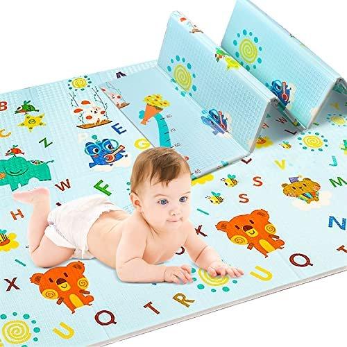 Activity-board  Tapis de jeu pour bébé sans danger, tapis de jeu pour bébé, couverture de jeu pliable, tapis de sol pour bébé, portable pour une utilisation intérieure ou extérieure 