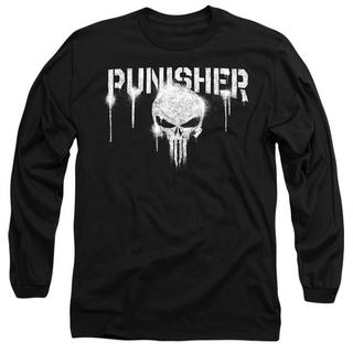 The Punisher Punisher Spray Paint Skull T-Shirt Maniche Lunghe  