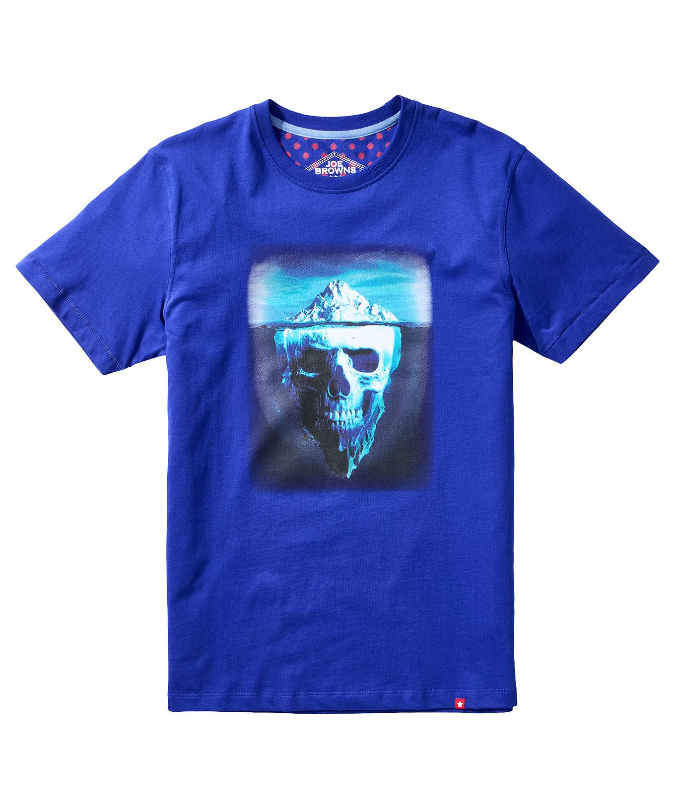 Joe Browns Locker geschnittenes T-Shirt Totenkopf-Print  