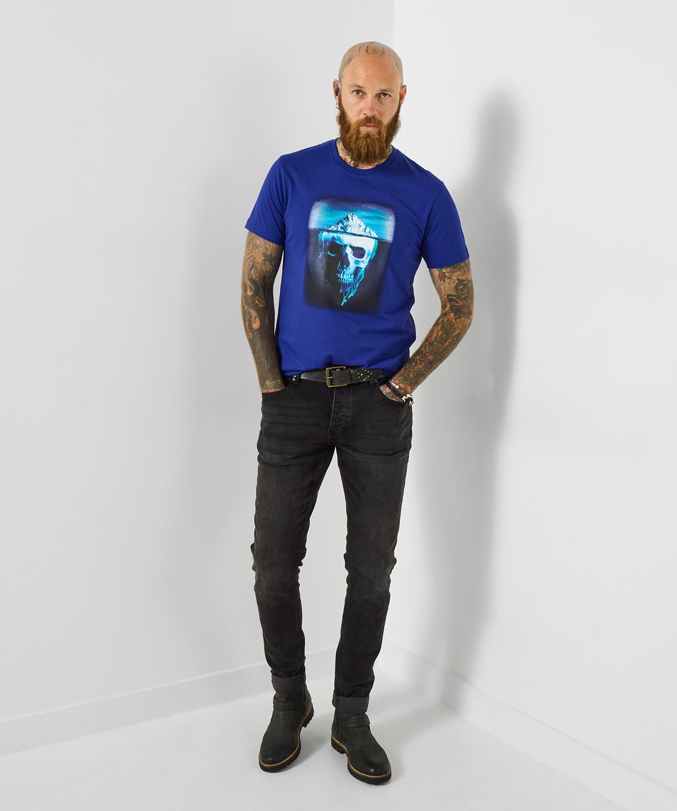 Joe Browns Locker geschnittenes T-Shirt Totenkopf-Print  