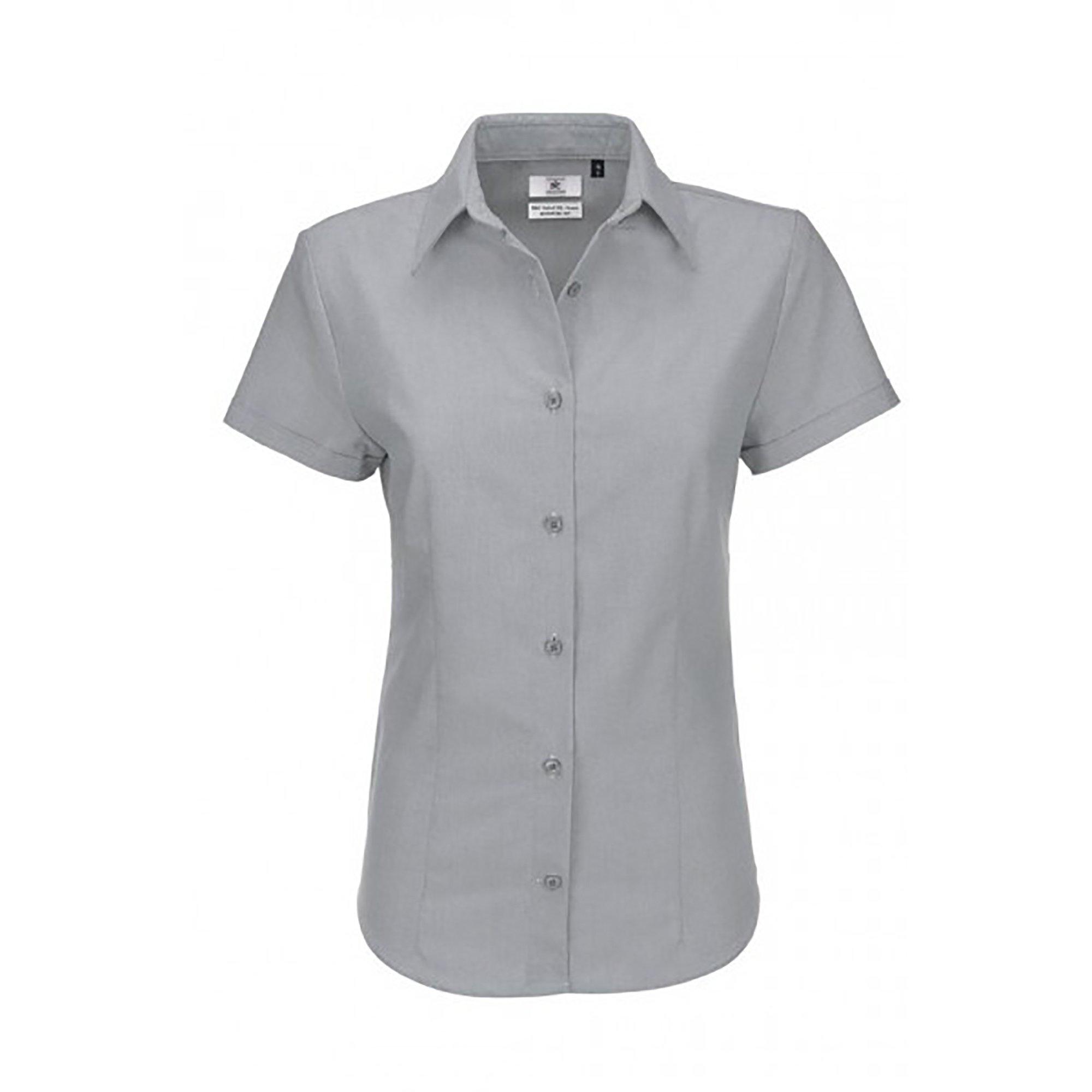 B and C  B&C Oxford Bluse, kurzarm 