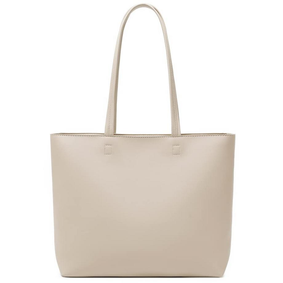 Only-bags.store PU Leder Shopper Tasche mit Reissverschluss und Innentasche  