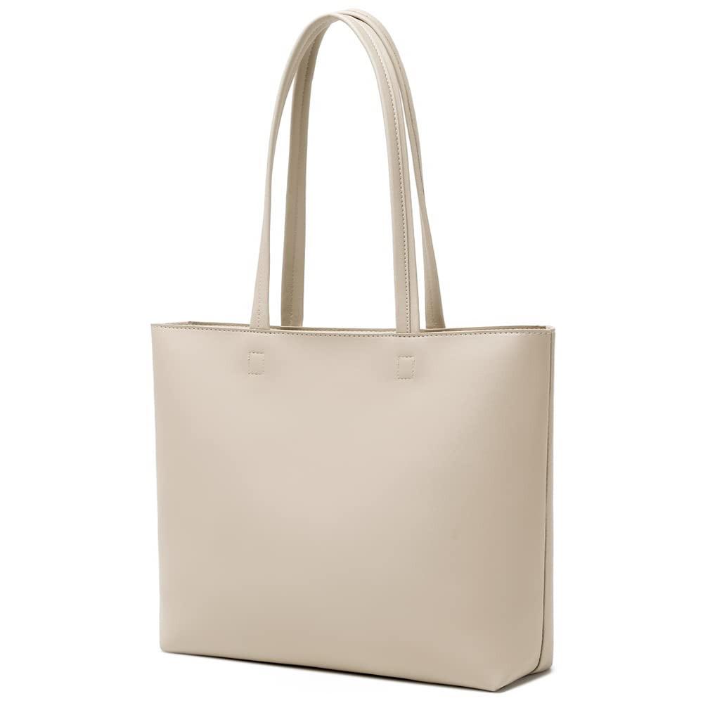 Only-bags.store PU Leder Shopper Tasche mit Reissverschluss und Innentasche  
