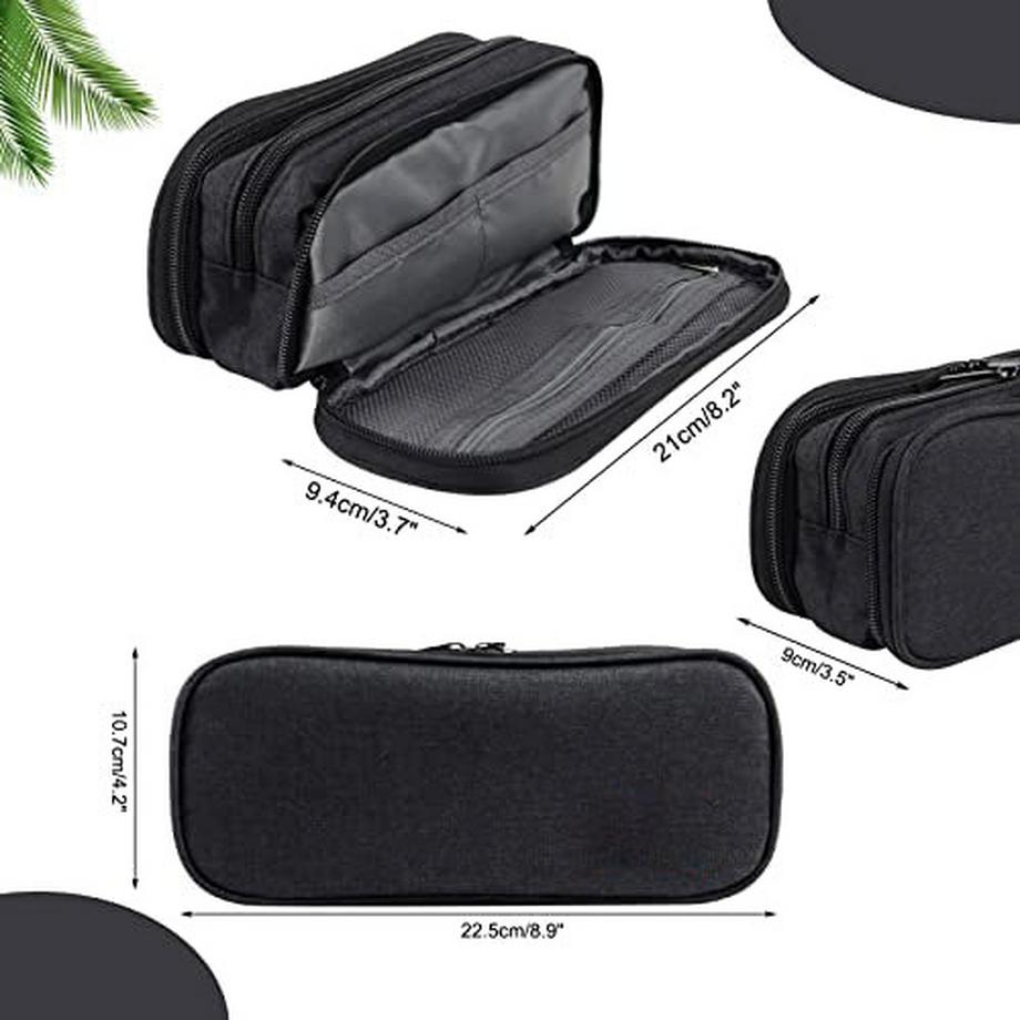 Only-bags.store Federmäppchen mit 3 Fächern Großes Fassungsvermögen Federmäppchen Federmäppchen für Schule & Büro  