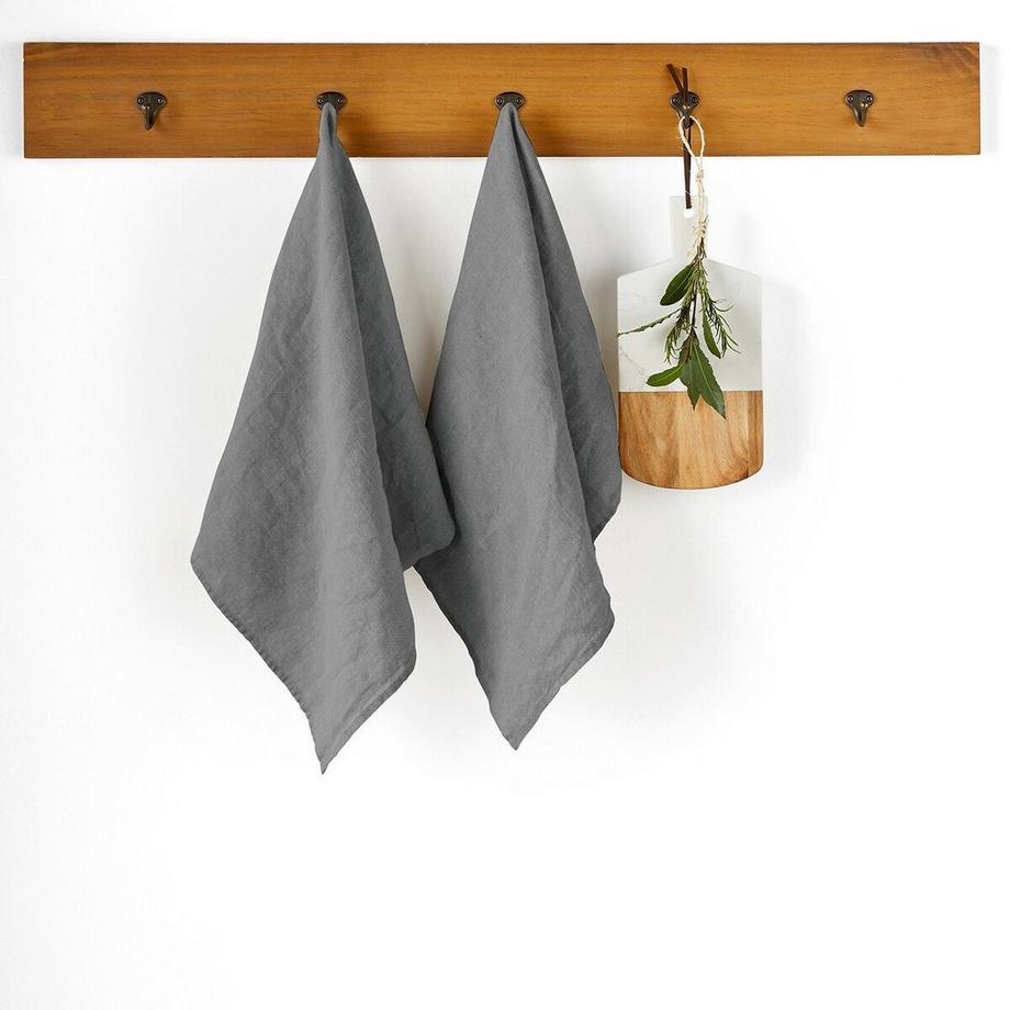 La Redoute Intérieurs Lot de 2 torchons lin lavé Victorine  