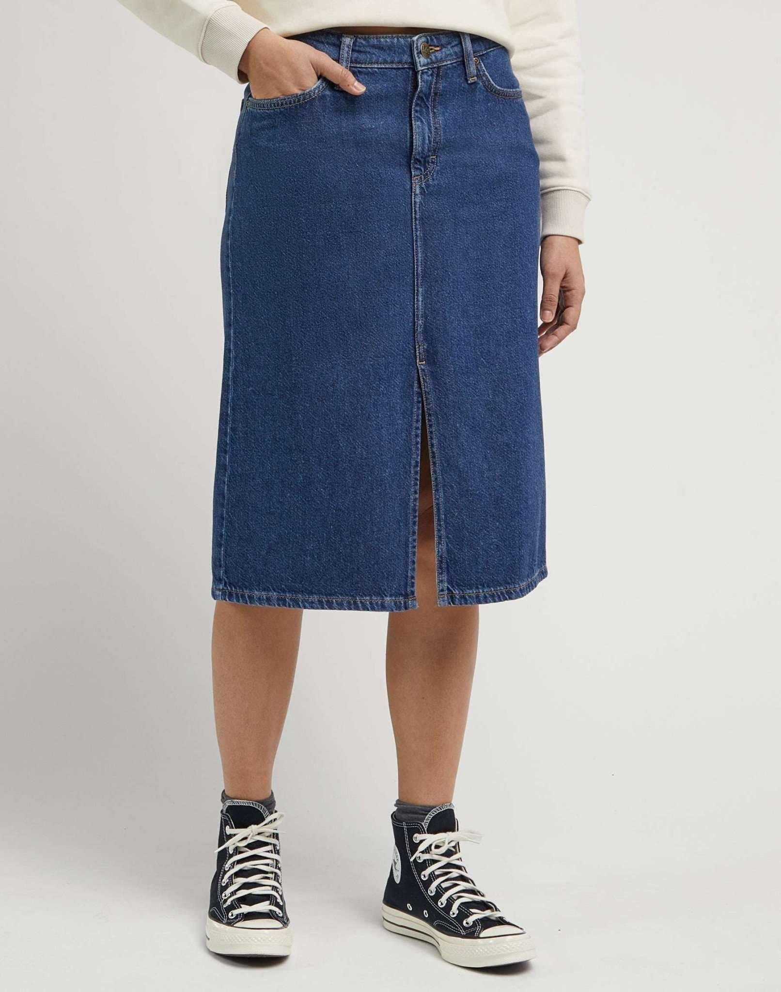 Lee  Jeansröcke Midi Skirt 