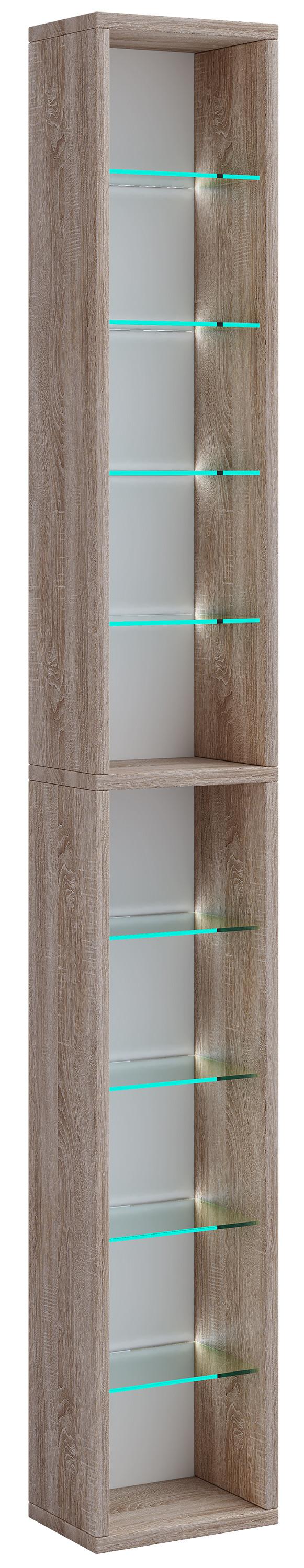 VCM Holz CD DVD Regal | Bücherregal | Aufbewahrung | Maße H. 155 x B. 21 x T. 14 cm | Standregal - Rasato XL  