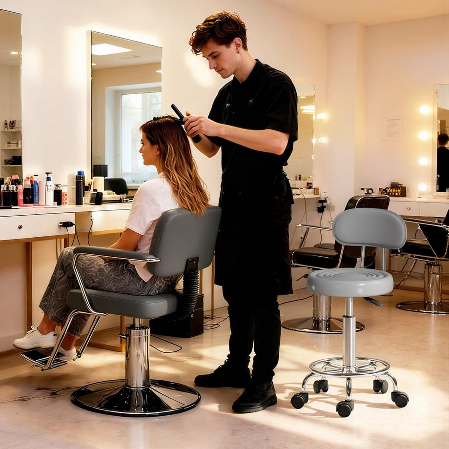 HOMCOM Tabouret roulant  