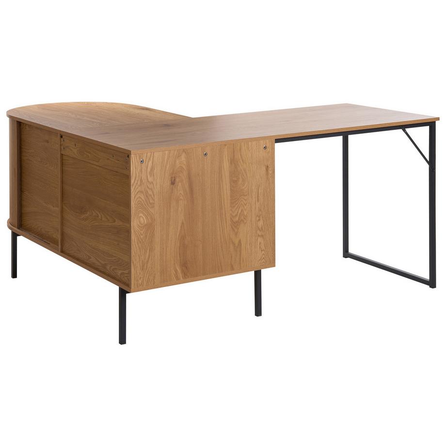 Beliani Eckschreibtisch aus MDF-Platte  SOLARI  