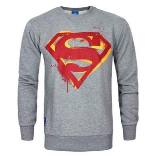 SUPERMAN Logo Print Felpa  