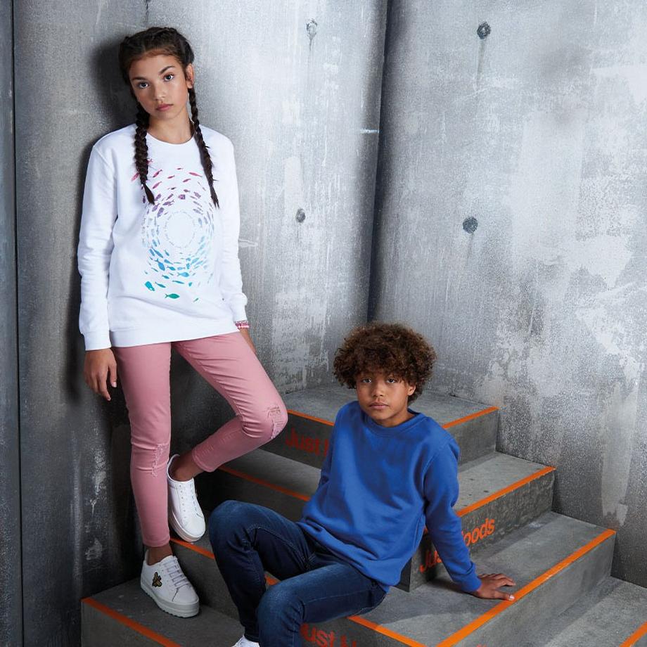 AWDis  Nur Hauben Plain Sweatshirt mit Rundhalsausschnitt 