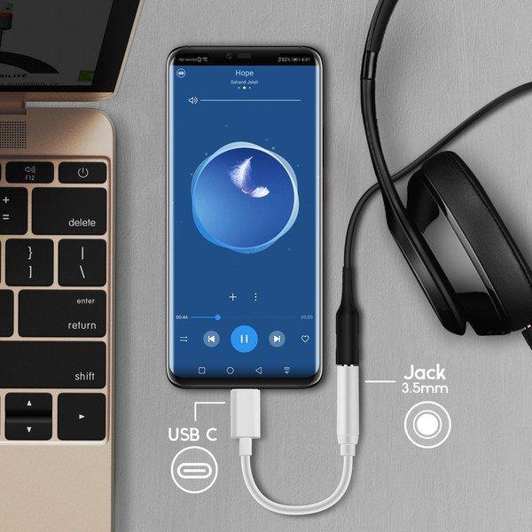 Avizar  Adaptateur Audio USB Type C Blanc 