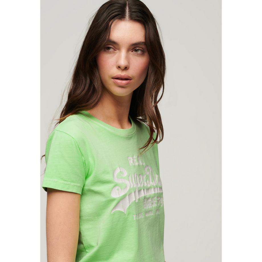 Superdry Eng anliegendes Neonmotiv T-Shirt  
