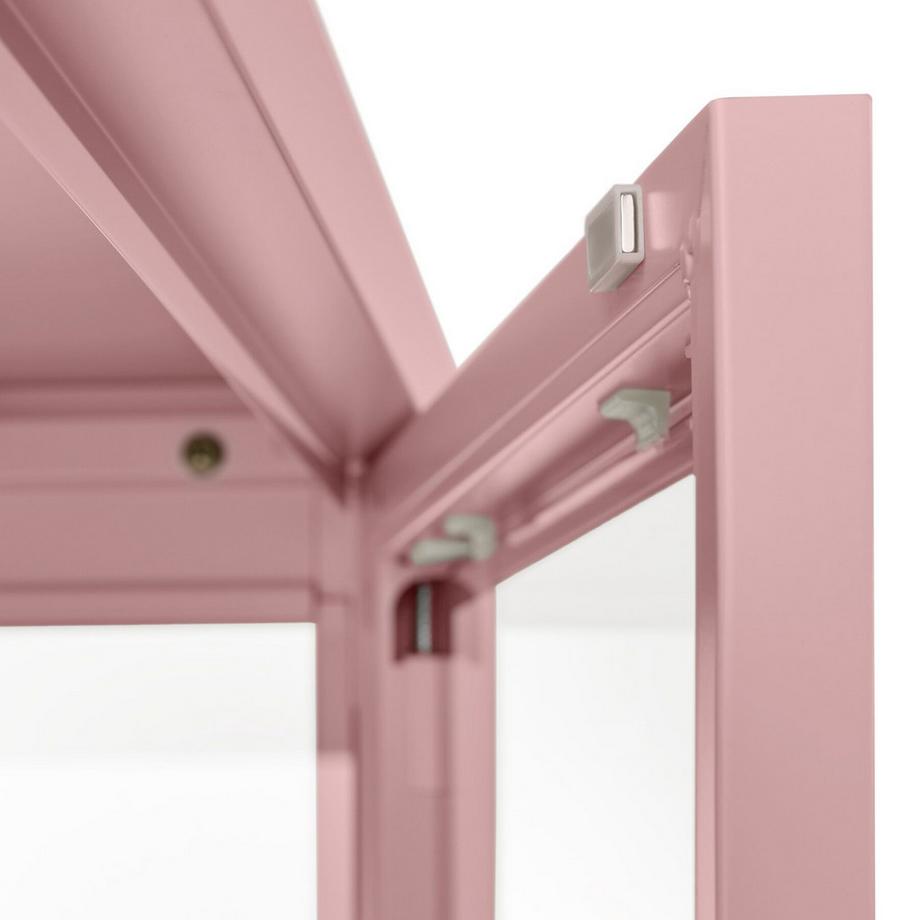 Tectake vitrine métallique Baker Portes vitrées avec fermeture magnétique  