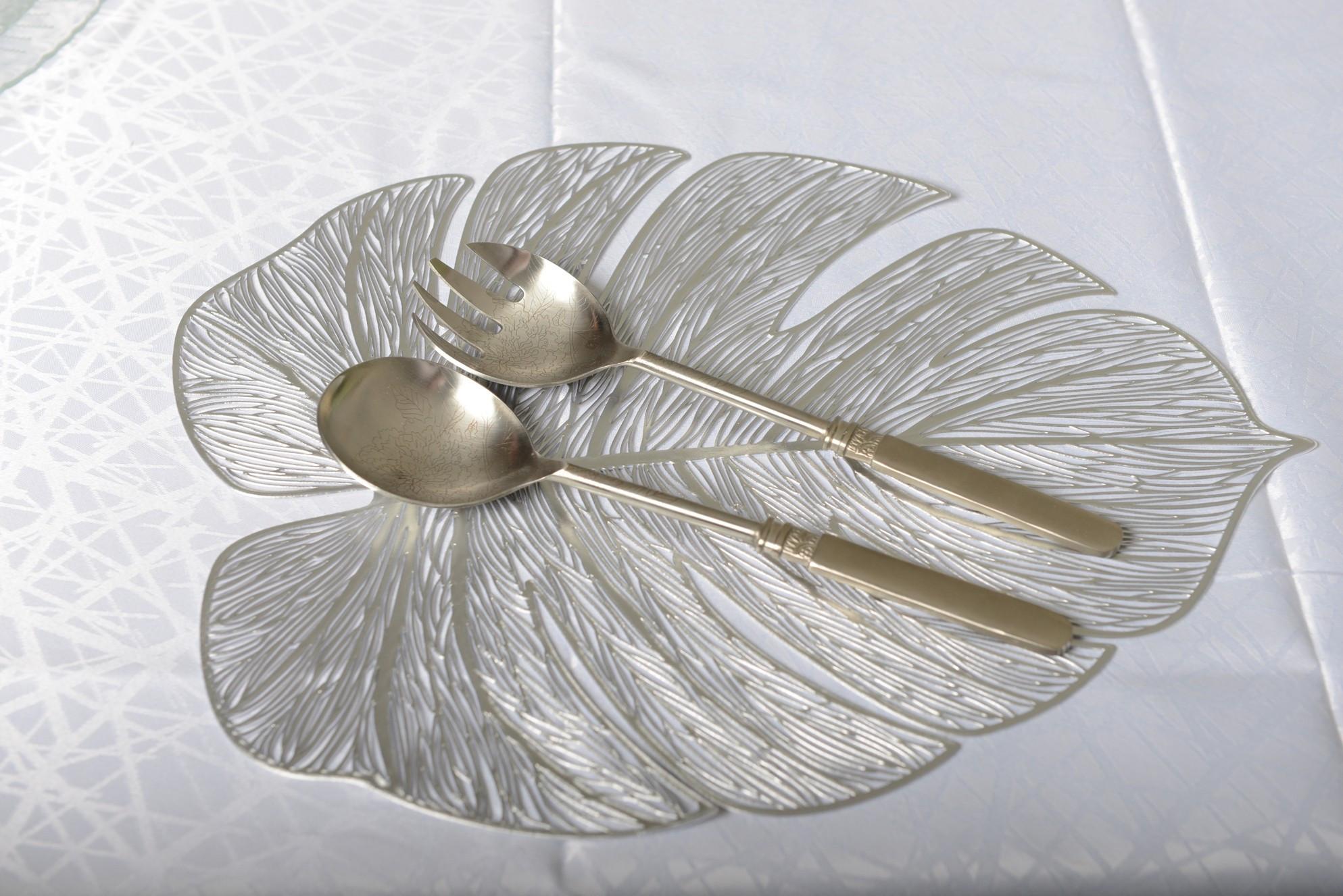 Aulica  DESSOUS D'ASSIETTE FEUILLE FILIGRANE ARGENT PAR BOITE DE - 6 