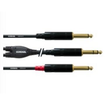Cordial CFY 0.9 VPP câble audio 0,9 m 2 x 6,35 mm 6,35 mm Noir