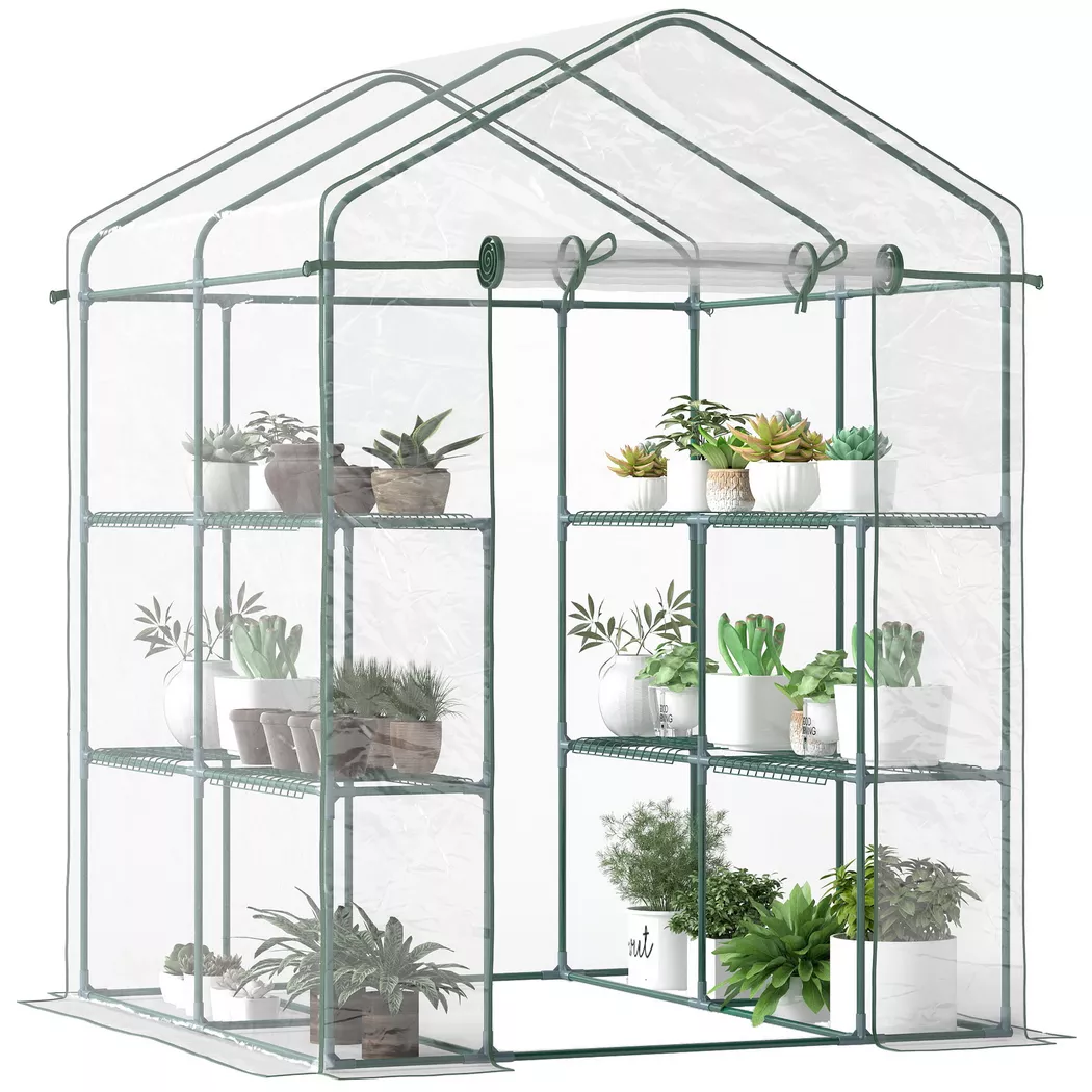 Outsunny - Foliengewächshaus, One Size, Transparent