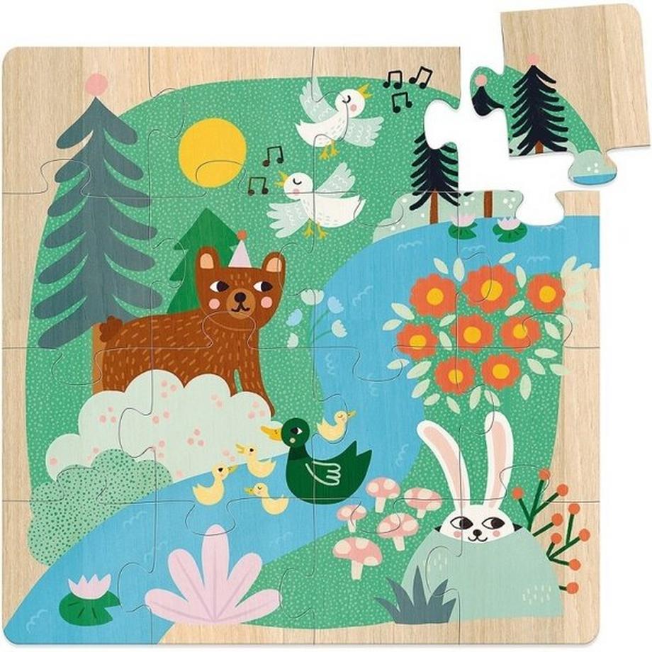 Vilac  Set de puzzle, animaux du monde, 3x16 pièces, Michelle Carlslund, Vilac 