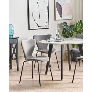 Beliani Lot de 2 chaises en Velours Scandinave BOONVILLE  