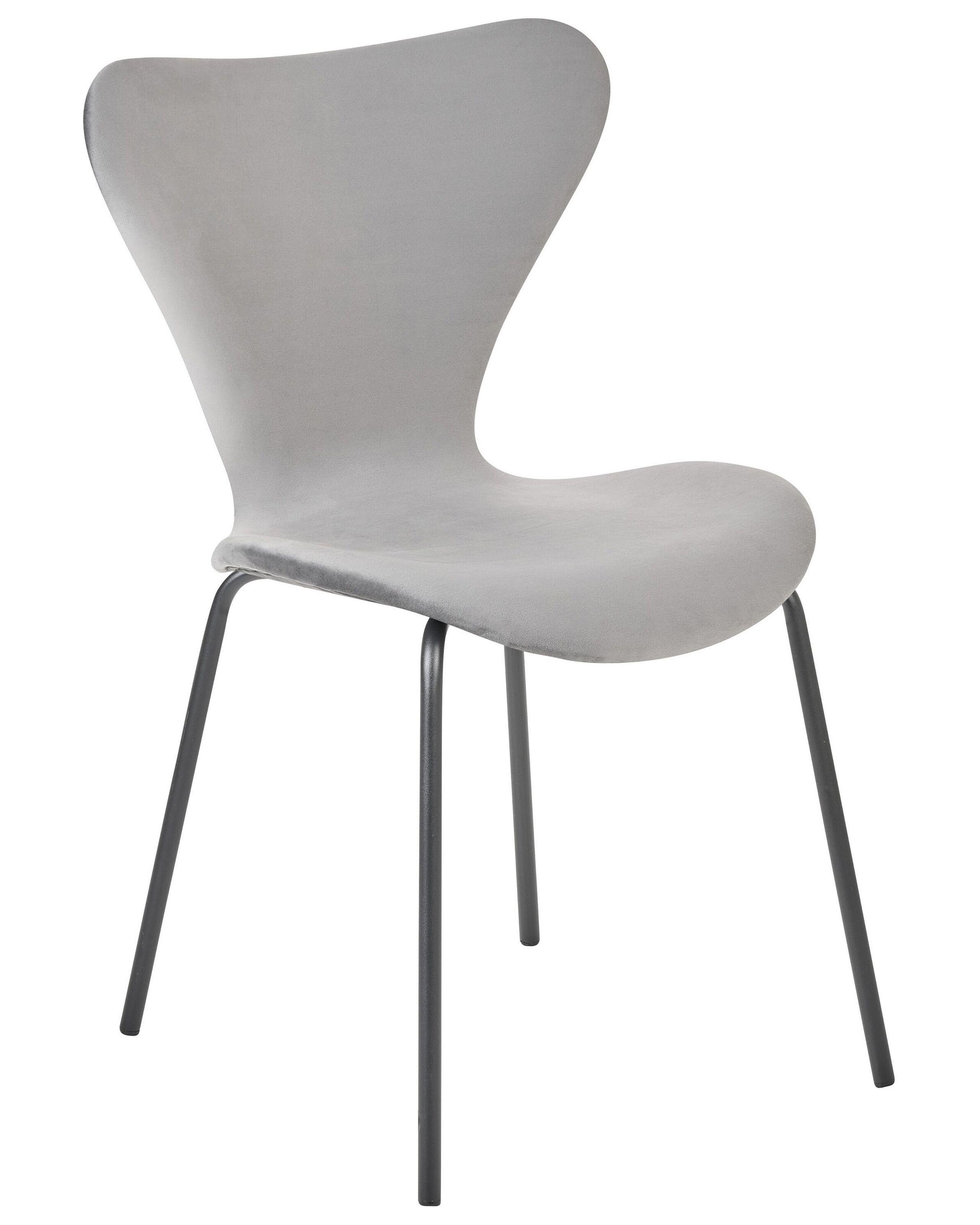 Beliani Lot de 2 chaises en Velours Scandinave BOONVILLE  