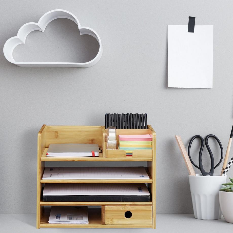 B2X Contenitore per scrivania in bambù  