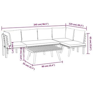 VidaXL Garten-lounge-set akazienholz  