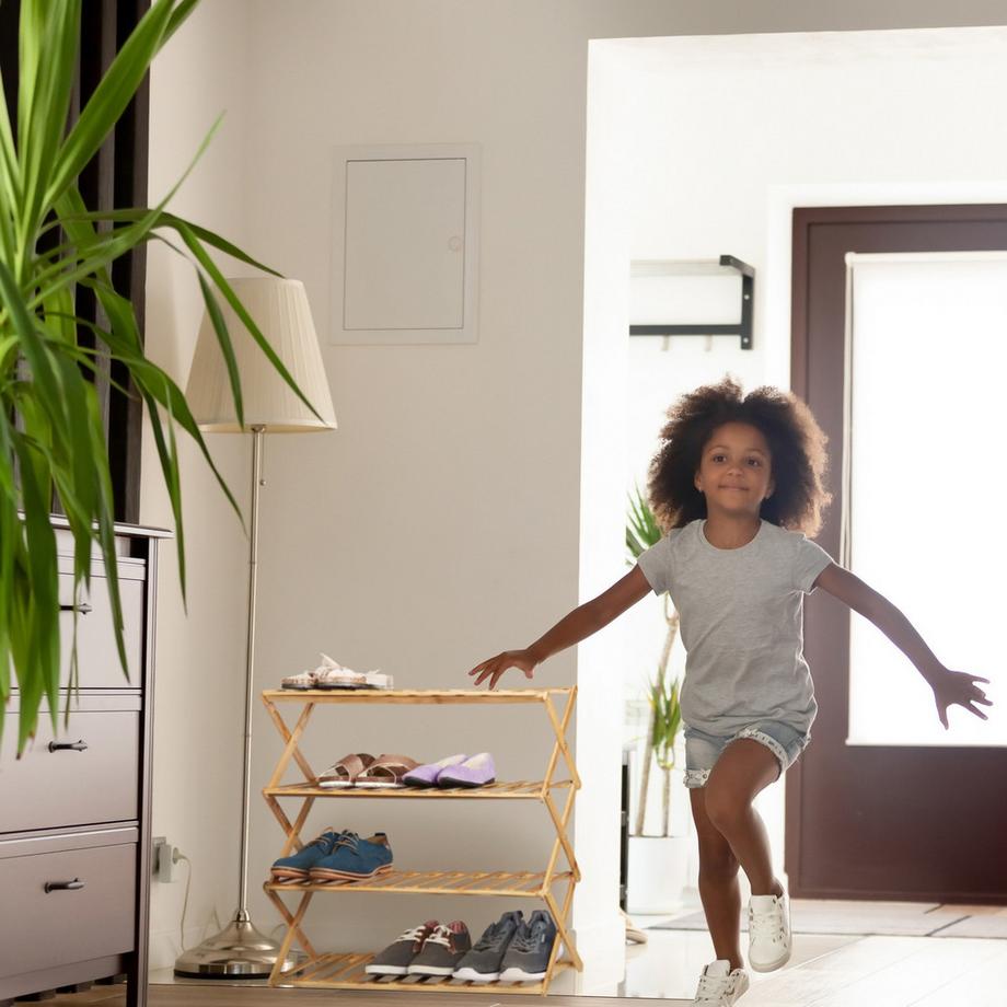 Northix Étagère à chaussures pliable en bambou  