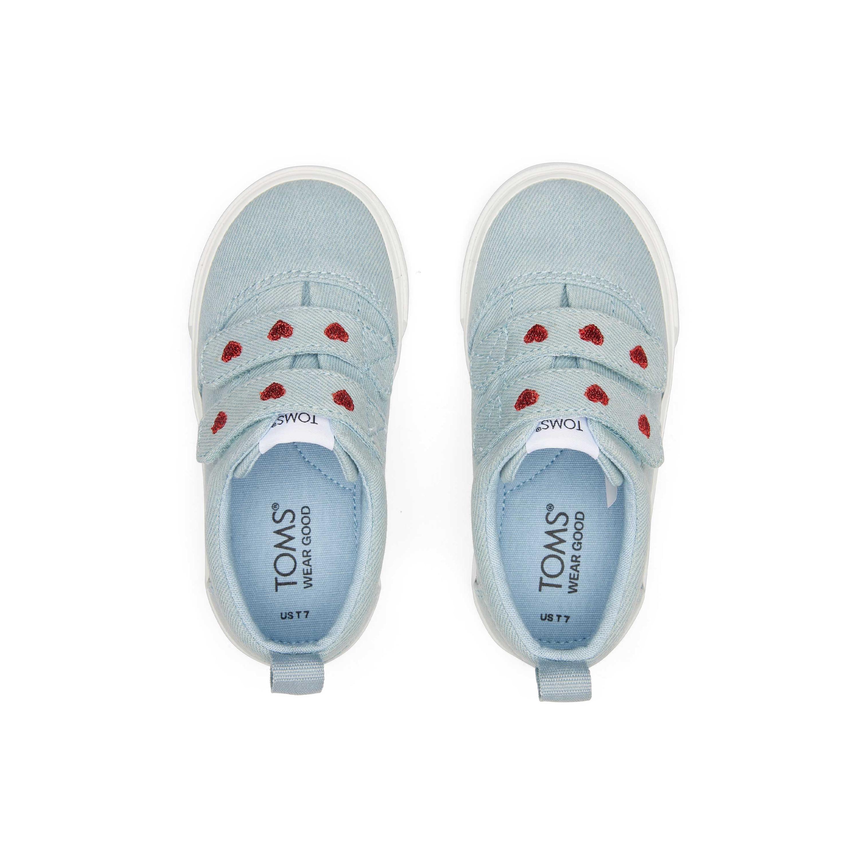 TOMS  scarpe da ginnastica in denim per bambini fenix double strap 