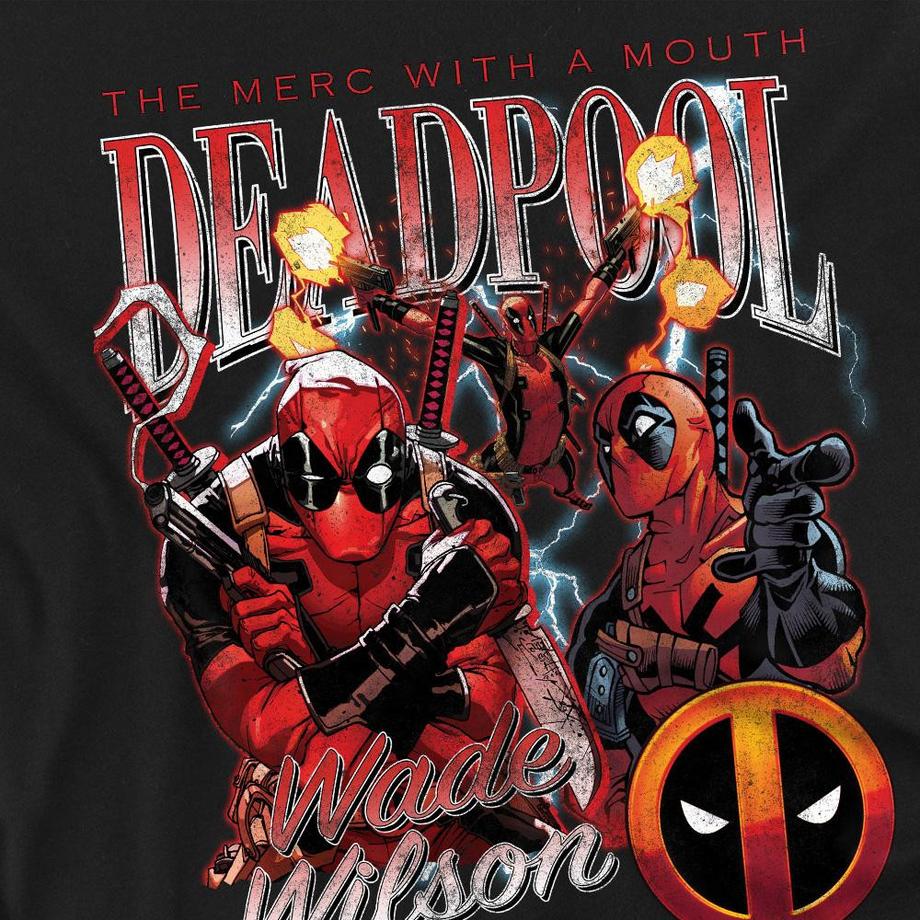 Deadpool Merc with a Mouth T-Shirt a Maniche Lunghe  