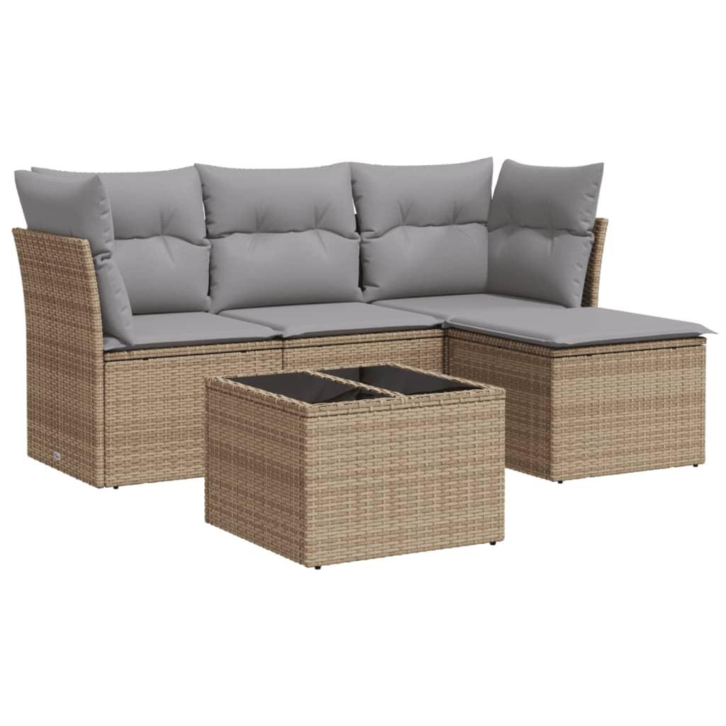 VidaXL set divano da giardino Polirattan  