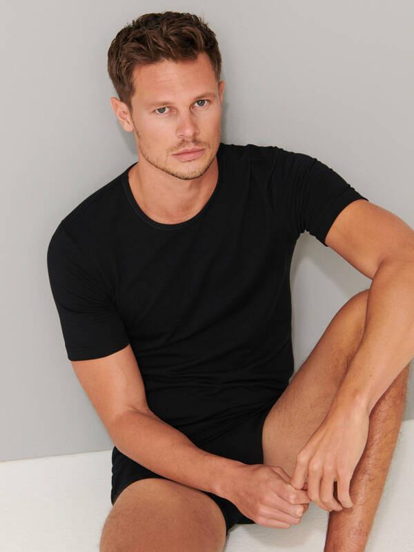 Schiesser Cotone Organico T-Shirt Maniche Corte Girocollo Confezione da 2  